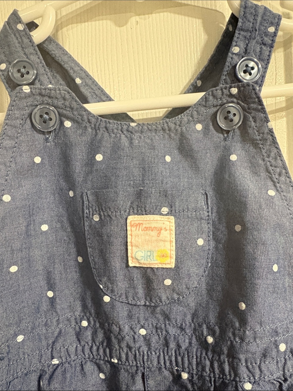 Carter's Navy Polka Dot Overalls with Yellow Ribbed Tee - Picture 2 of 6